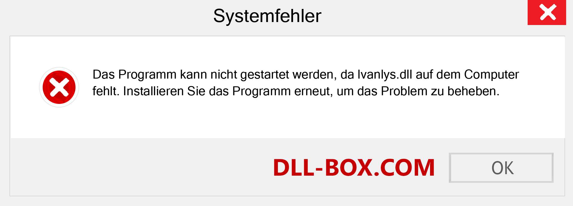 lvanlys.dll-Datei fehlt?. Download für Windows 7, 8, 10 - Fix lvanlys dll Missing Error unter Windows, Fotos, Bildern