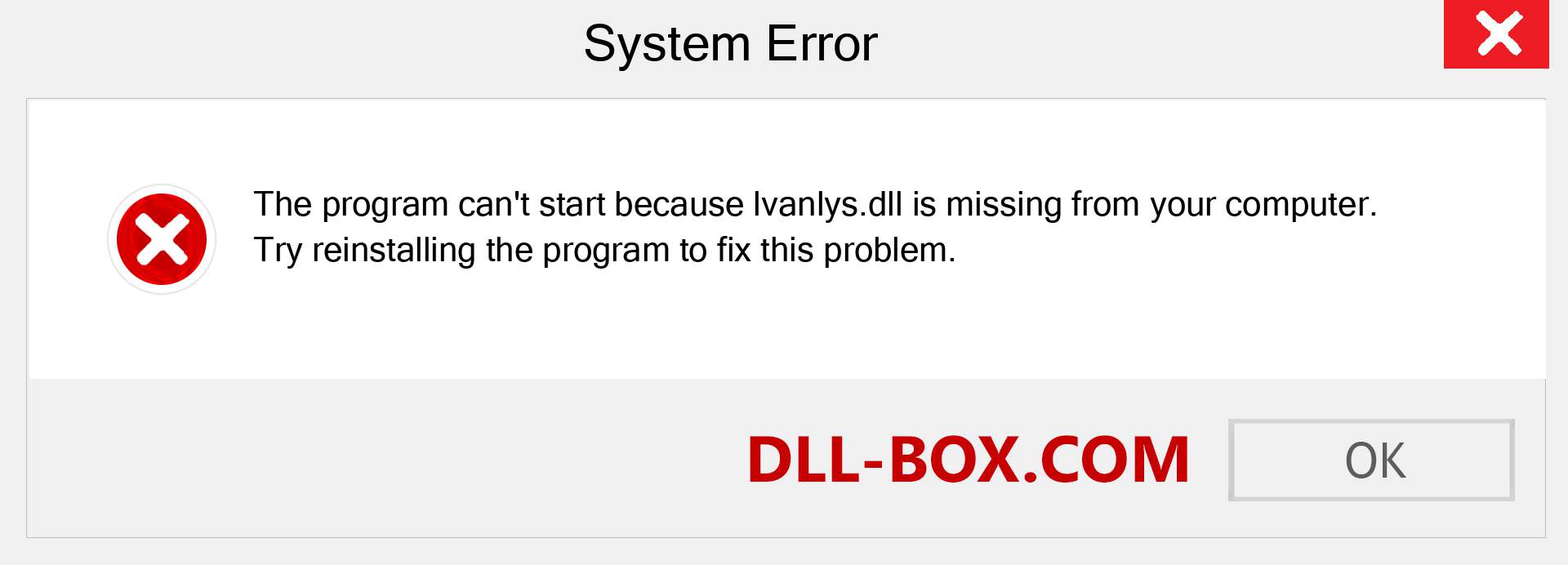  lvanlys.dll file is missing?. Download for Windows 7, 8, 10 - Fix  lvanlys dll Missing Error on Windows, photos, images
